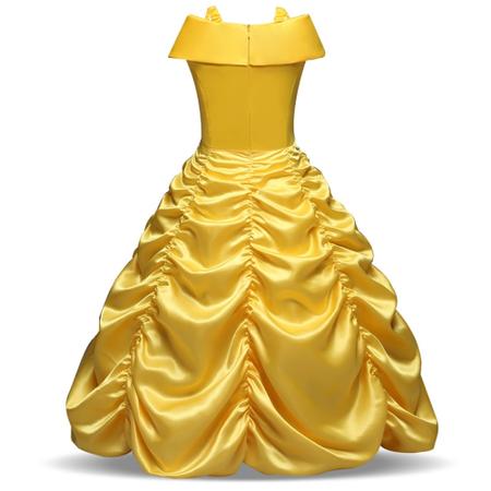 Imagem de Fantasia Princesa Disney Bela E A Fera Luxo + Acessórios tamanho 10