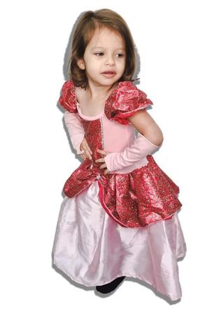 Imagem de Fantasia Princesa Rose Bela Adormecida Infantil Luva Vestido