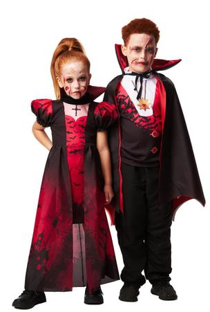 Fantasia De Halloween Infantil Rainha Drácula Vampira 2 A 12