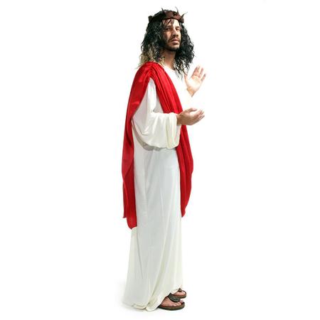 Imagem de Fantasia Religiosa De Jesus Cristo Com Peruca Adulto Abrakadabra