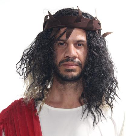 Imagem de Fantasia Religiosa De Jesus Cristo Com Peruca Adulto Abrakadabra