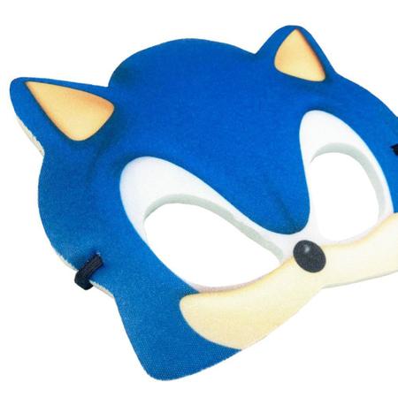 Fantasia Sonic Infantil Curta Com Máscara