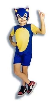Cosplay Fantasia Sonic Infantil 1 A 10 Anos Exclusivo