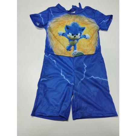 Fantasia Sonic Infantil - Macacão