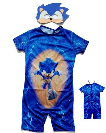 FANTASIA INFANTIL SONIC HEDGEHOG MACACÃO 3D – H2L COSPLAY