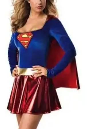 Imagem de Fantasia Super Girl Adulto Especial De Carnaval