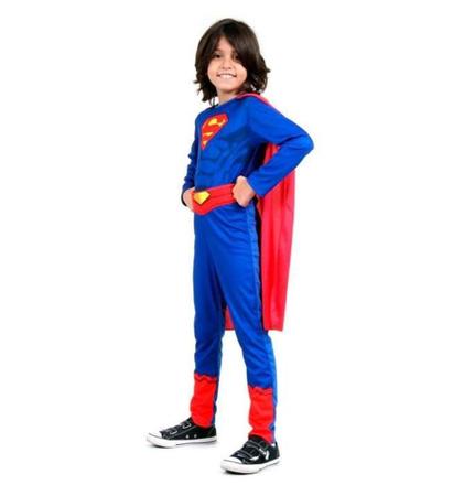 Imagem de Fantasia Super Homem Infantil Longa Com Capa - Sulamericana