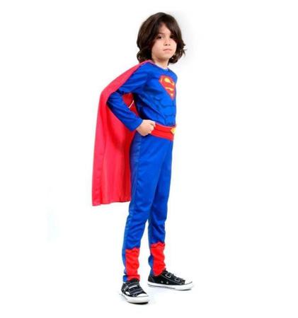 Imagem de Fantasia Super Homem Infantil Longa Com Capa - Sulamericana