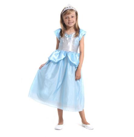 Vestido Infantil Fantasia Cinderela Disney Tam 6 a 12