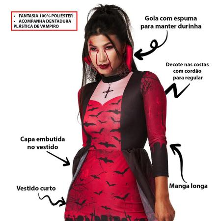 Preços baixos em Traje Completo de Poliéster Vampiro Fantasias