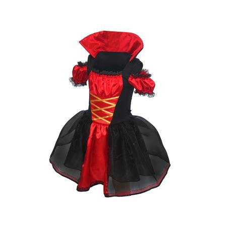 Fantasia Infantil Halloween Menina Vestido Vampira 1 ao 6 A - Muvile -  Fantasias para Crianças - Magazine Luiza