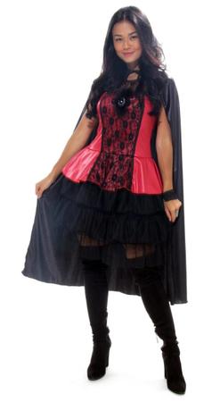 Fantasia Vampira Adulta Feminina de Halloween Luxuosa