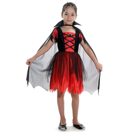 Fantasia de Vampira Infantil Halloween