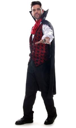 Fantasia Drácula Luxo Masculino Adulto Halloween Vampiro