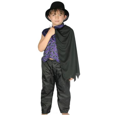 Fantasia Drácula Vampiro Halloween Infantil Roupa + Capa Top - Fantasias  Super - Fantasias para Crianças - Magazine Luiza