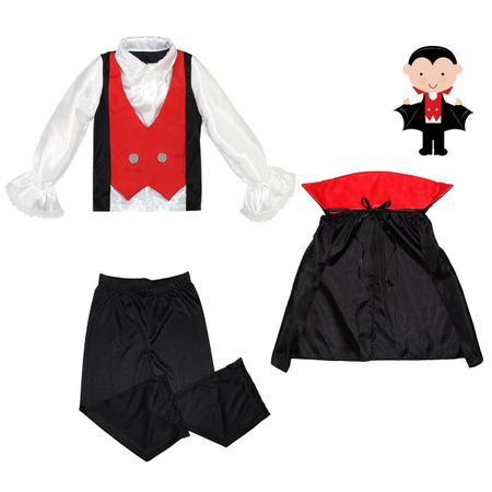 Fantasia Vampiro Drácula Infantil Halloween - SKU 956268