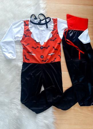 Fantasia Vampiro Drácula sublimada infantil masculino festa