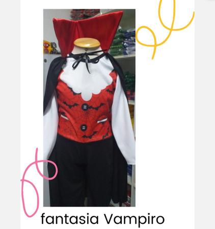 Fantasia Halloween Vampiro Drácula Infantil - Pronta Entrega