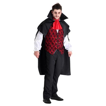 Fantasia de vampiro com colete masculino 