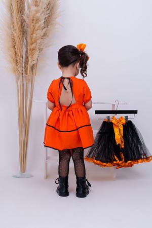 Vestido Fantasia Infantil Feminina Halloween Abóbora