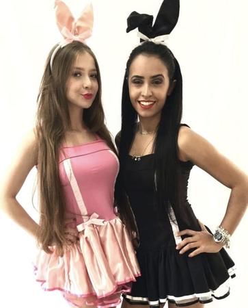 Imagem de Fantasia Vestido Coelha Páscoa Adulto Coelhinha Carnaval Halloween Terror Zumbi