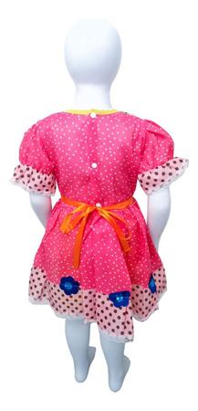 Vestido Infantil Rodado com Vestidinho de Boneca Desenho