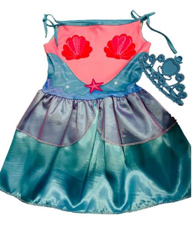 Vestido Infantil Fantasia Sereia Brinde Tiara Marisa