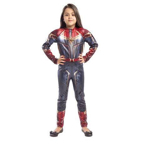 Imagem de Fantasia Vingadores Capitã Marvel Macacão Infantil M