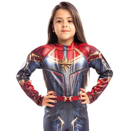 Imagem de Fantasia Vingadores Capitã Marvel Macacão Infantil M