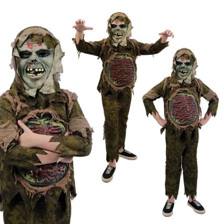 Fantasia De Halloween Para Crianças, Esqueleto Assustador Zumbi