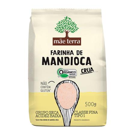 Imagem de Farinha De Mandioca Crua Orgânica Mãe Terra Sem Glúten 500g