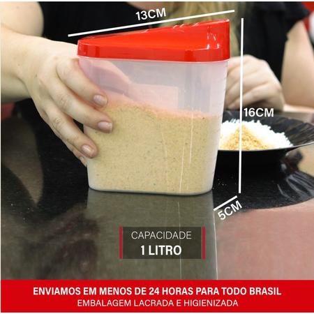 Imagem de Farinheiro e Açucareiro 1 litro Vermelho Uninjet