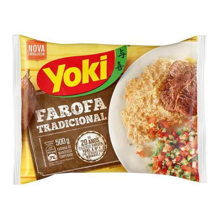 Imagem de Farofa Pronta De Mandioca Yoki 500 Gramas Kit 3