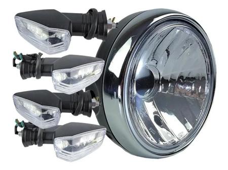 Farol Com Piscas Lente Cristal En 125 Yes Se De 2004 A 2012 - Sportive/Foco Imagem de Farol Com Piscas Lente Cristal En 125 Yes Se De 2004 A 2012