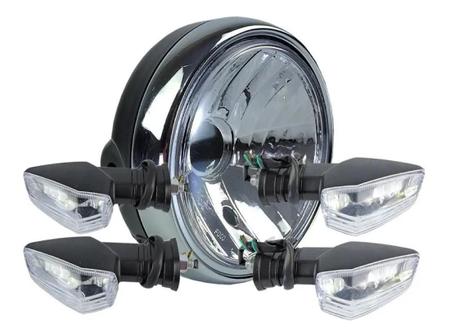 Farol Com Piscas Lente Cristal En 125 Yes Se De 2004 A 2012 - Sportive/Foco Imagem de Farol Com Piscas Lente Cristal En 125 Yes Se De 2004 A 2012