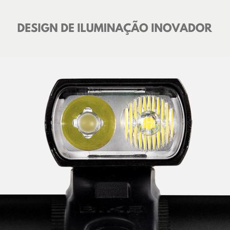 Imagem de Farol de Bike À Prova Dágua 2 Leds 6 Modos Recarregável USB