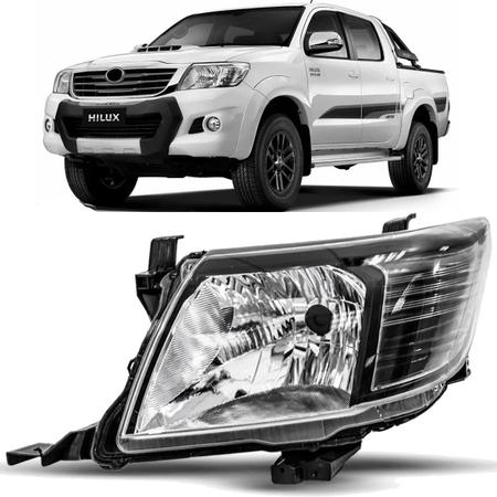 Imagem de Farol Hilux Srv 2012 2013 2014 2015 Mascara Negra