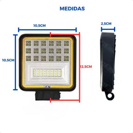 Farol Milha Auxiliar Seta Strobo 126w Âmbar Sinalização - Lelong Imagem de Farol Milha Auxiliar Seta Strobo 126w Âmbar Sinalização