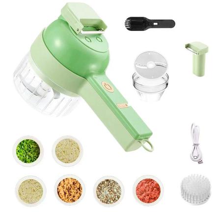 Fatiador Elétrico Multifuncional 4 Em 1 Sem Fio Cozinha Ágil - Desert Ecom Imagem de Fatiador Elétrico Multifuncional 4 Em 1 Sem Fio Cozinha Ágil