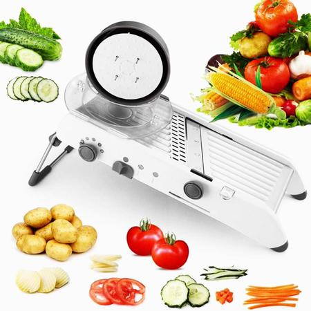 Imagem de  Fatiador Ralador Manual Multifuncional Processador De Alimentos Cortador de legumes Smart Slicer 18 Funções Profissional