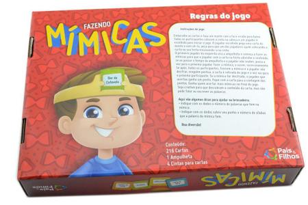 Jogo Fazendo Mimicas - Diversão em Família Tabuleiro Infantil Adivinhação  Educativo +6anos - Pais e Filhos - Jogos de Tabuleiro - Magazine Luiza