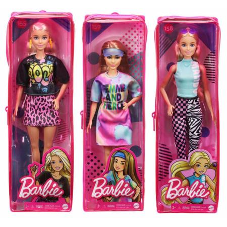 Boneca Barbie Fashionista 155 Camisa Rock e Saia Rosa Fbr37 - Mattel -  Boneca Barbie - Magazine Luiza