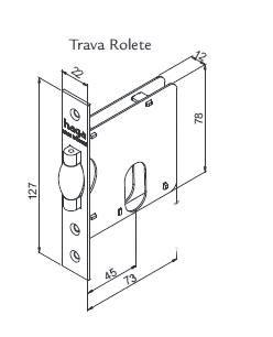 Imagem de Fech HAGA  Trava Rolete Porta de Bater Externa - 26775