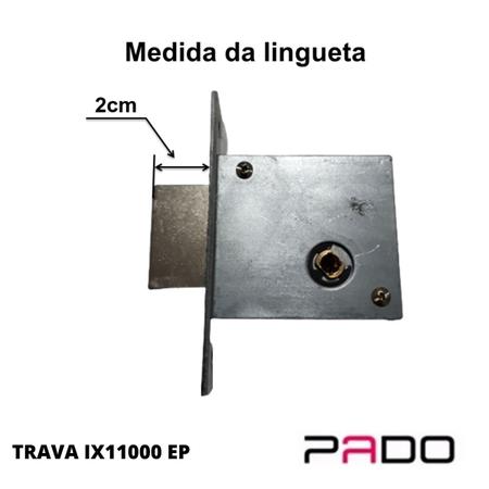Imagem de Fechadura auxiliar dupla 4 chaves tetra inox polida Pado