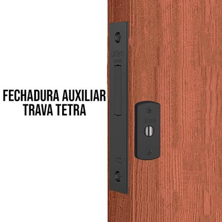 Imagem de Fechadura Auxiliar Tetra 1009 Porta Externa 4 Chaves Preto