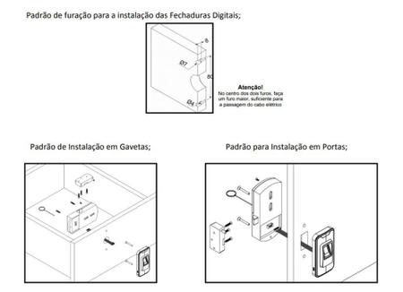 Imagem de Fechadura Biométrica Móveis 1733 Soprano - Impressão Digital