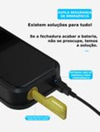 Imagem de Fechadura Digital Biométrica Eletrônica Inteligente Primebras Rio C/ Wifi e Aplicativo