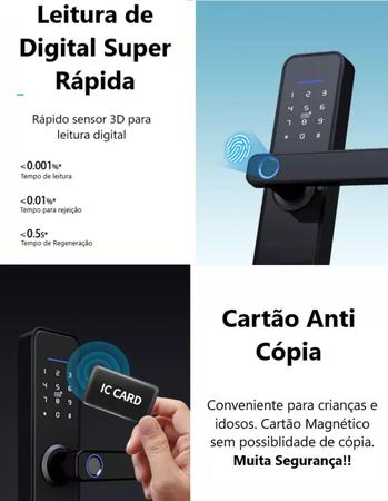 Imagem de Fechadura Digital Biométrica Eletronica Touch Biometria 