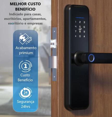 Imagem de Fechadura Digital Biométrica Eletronica Touch Biometria 