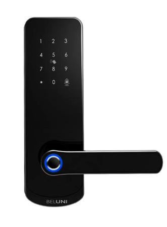 Imagem de Fechadura Eletrônica Digital Biométrica Beluni Black 367 Bluetooth TTLock